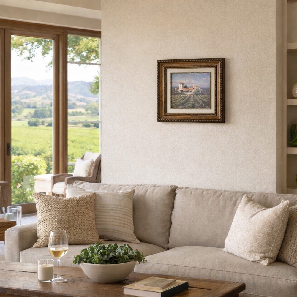 Tuscany Vineyard /ceramic art.